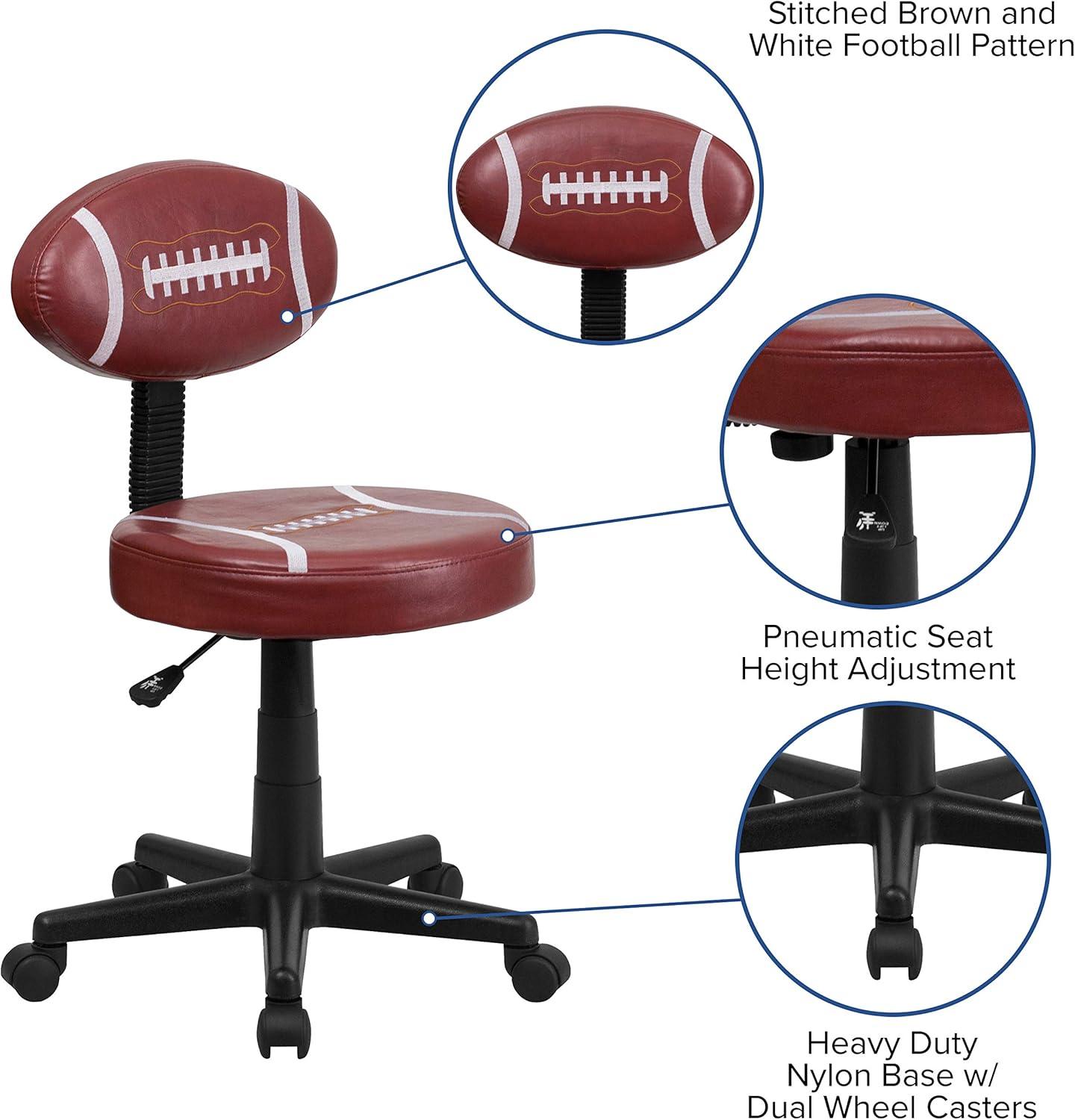 imageFlash Furniture Brandon Basketball Swivel Task Office ChairBrown