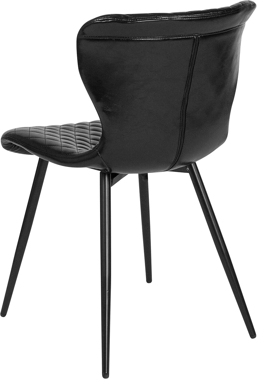 imageFlash Furniture Bristol Contemporary Upholstered Chair in Black VinylBlack Vinyl
