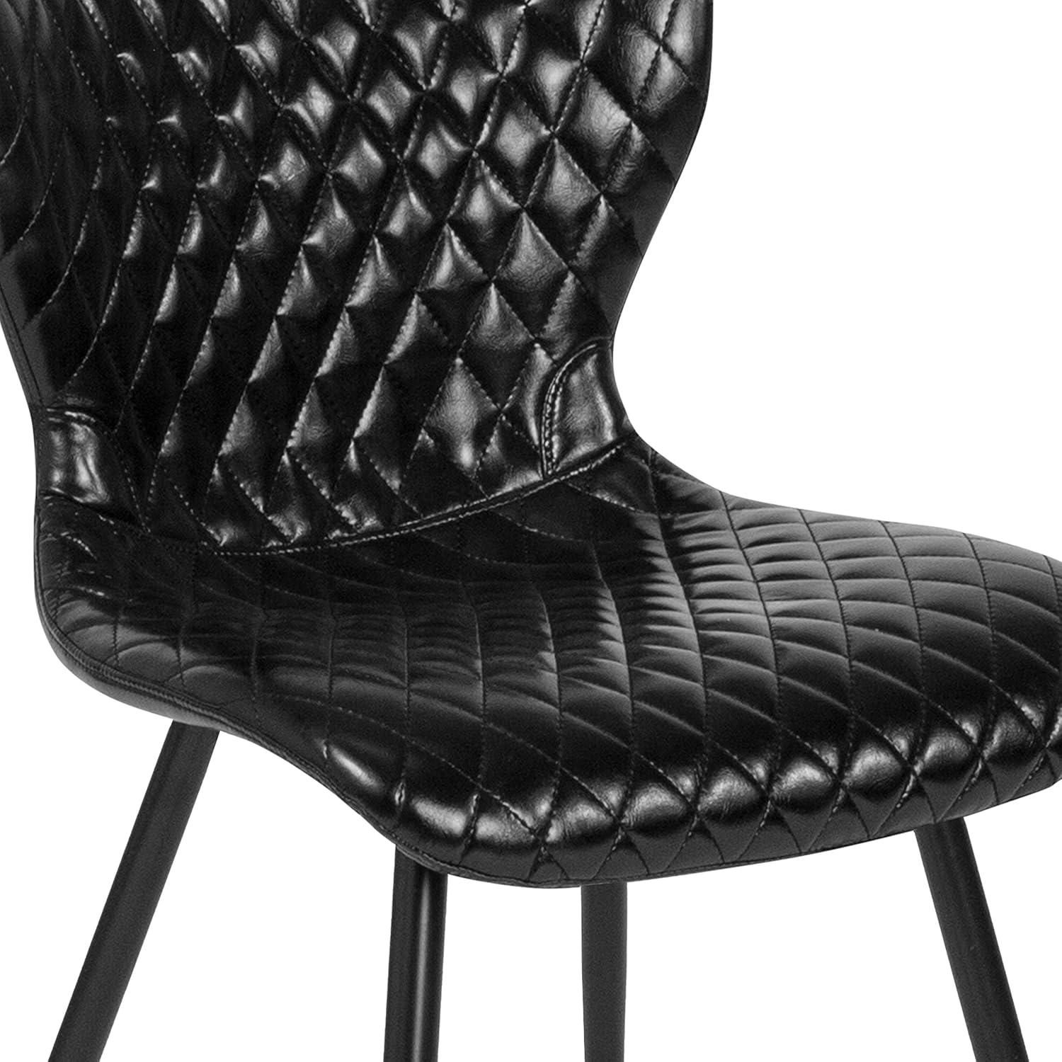 imageFlash Furniture Bristol Contemporary Upholstered Chair in Black VinylBlack Vinyl