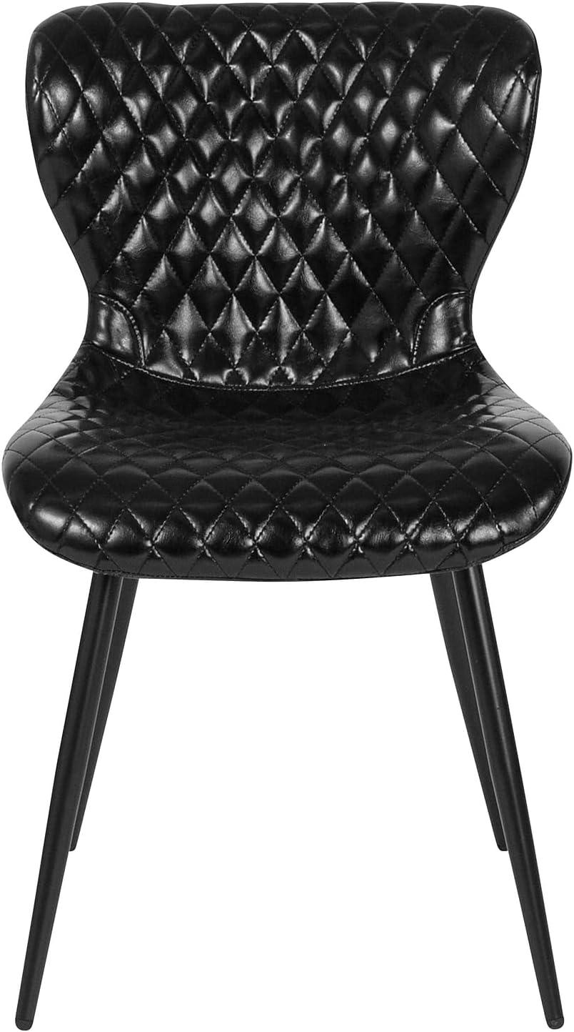 imageFlash Furniture Bristol Contemporary Upholstered Chair in Black VinylBlack Vinyl
