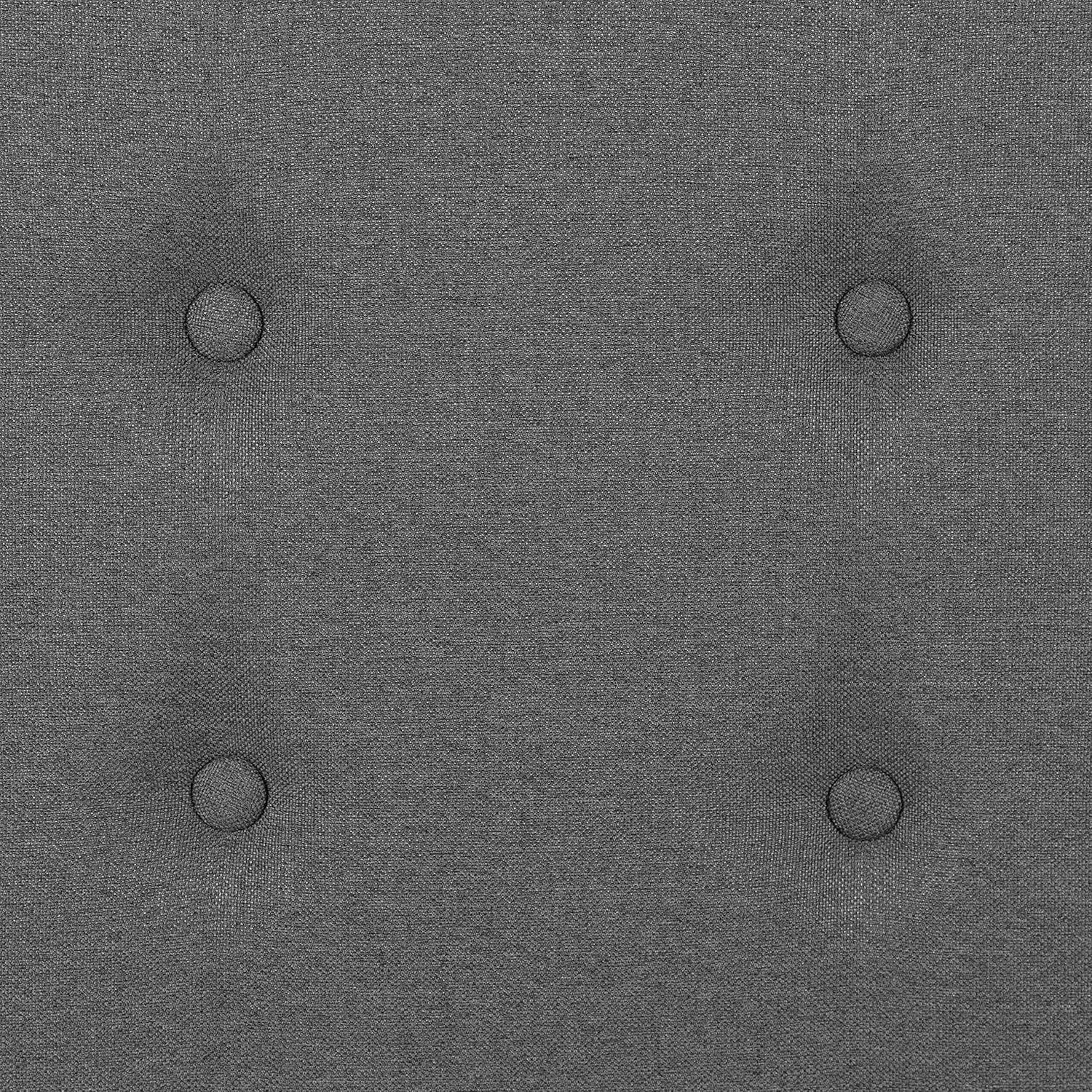 imageFlash Furniture Bristol Metal Tufted Upholstered Full Size Headboard in Dark Gray Fabric