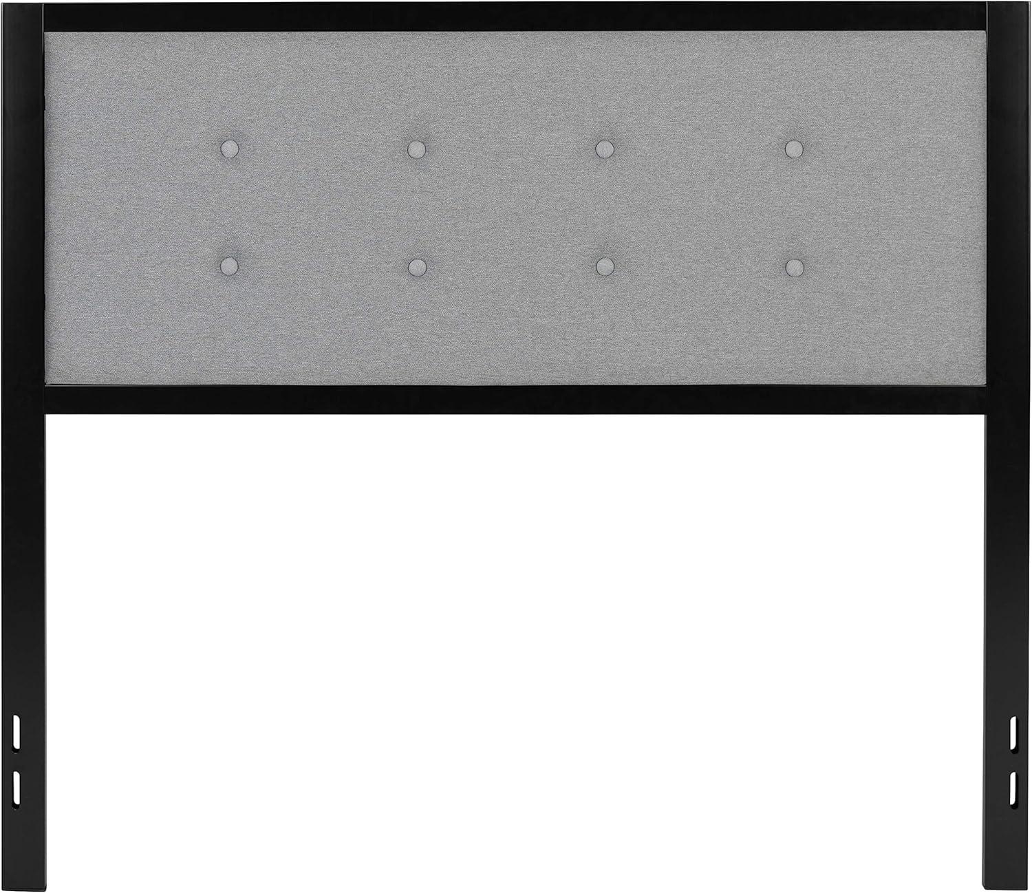 imageFlash Furniture Bristol Metal Tufted Upholstered Full Size Headboard in Light Gray FabricLight Gray