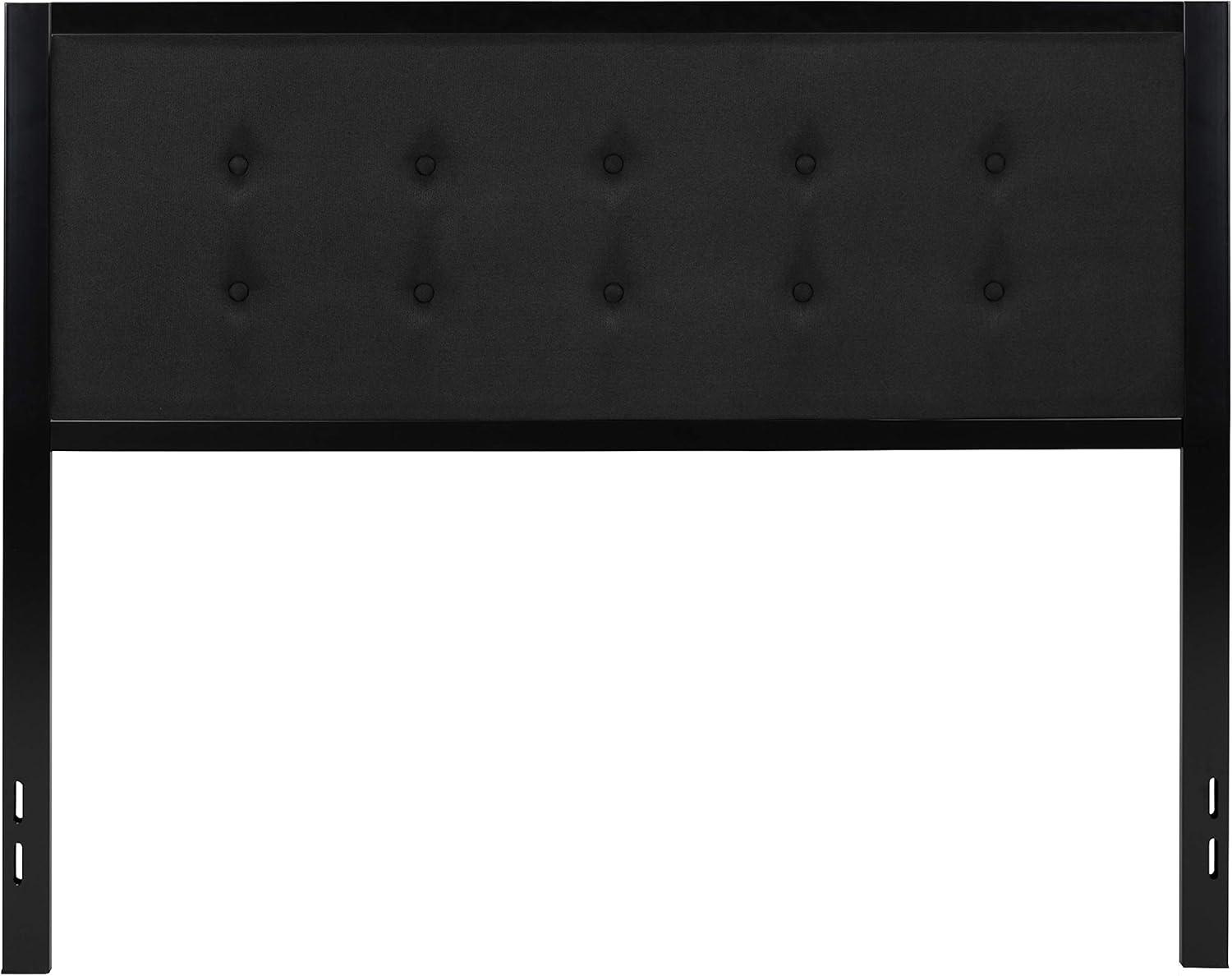 imageFlash Furniture Bristol Metal Tufted Upholstered Queen Size Headboard in Black Fabric