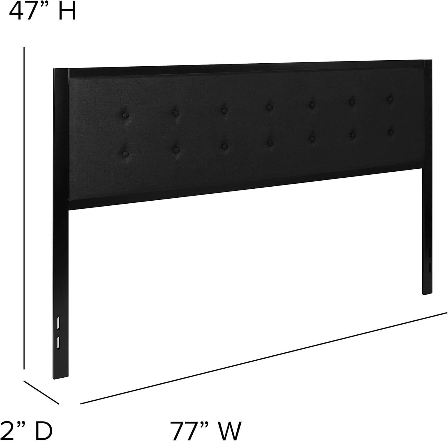 imageFlash Furniture Bristol Metal Tufted Upholstered Twin Size Headboard in Black FabricBlack