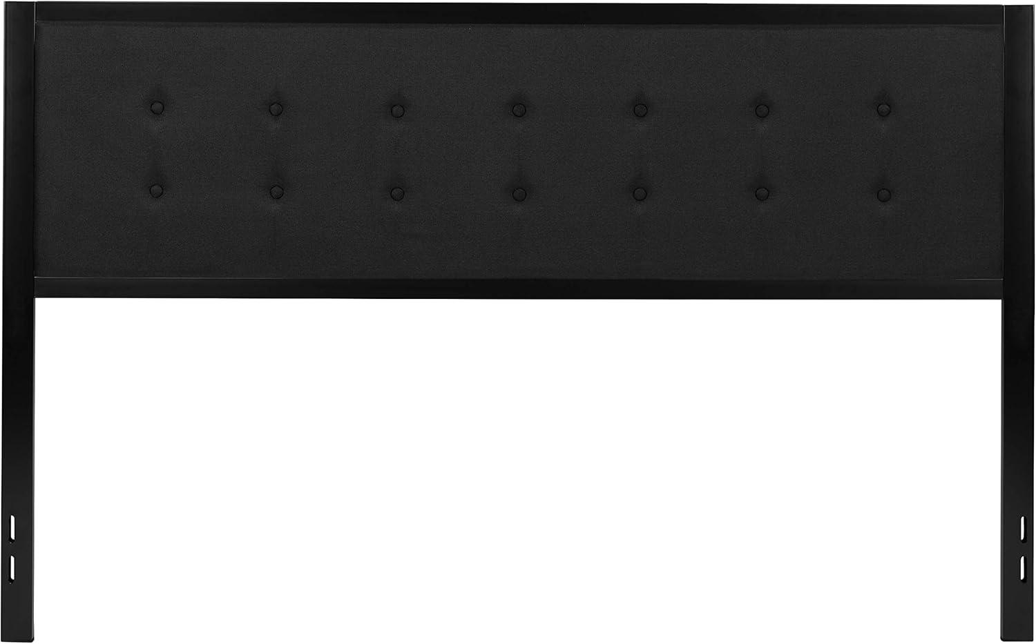 imageFlash Furniture Bristol Metal Tufted Upholstered Twin Size Headboard in Black FabricBlack
