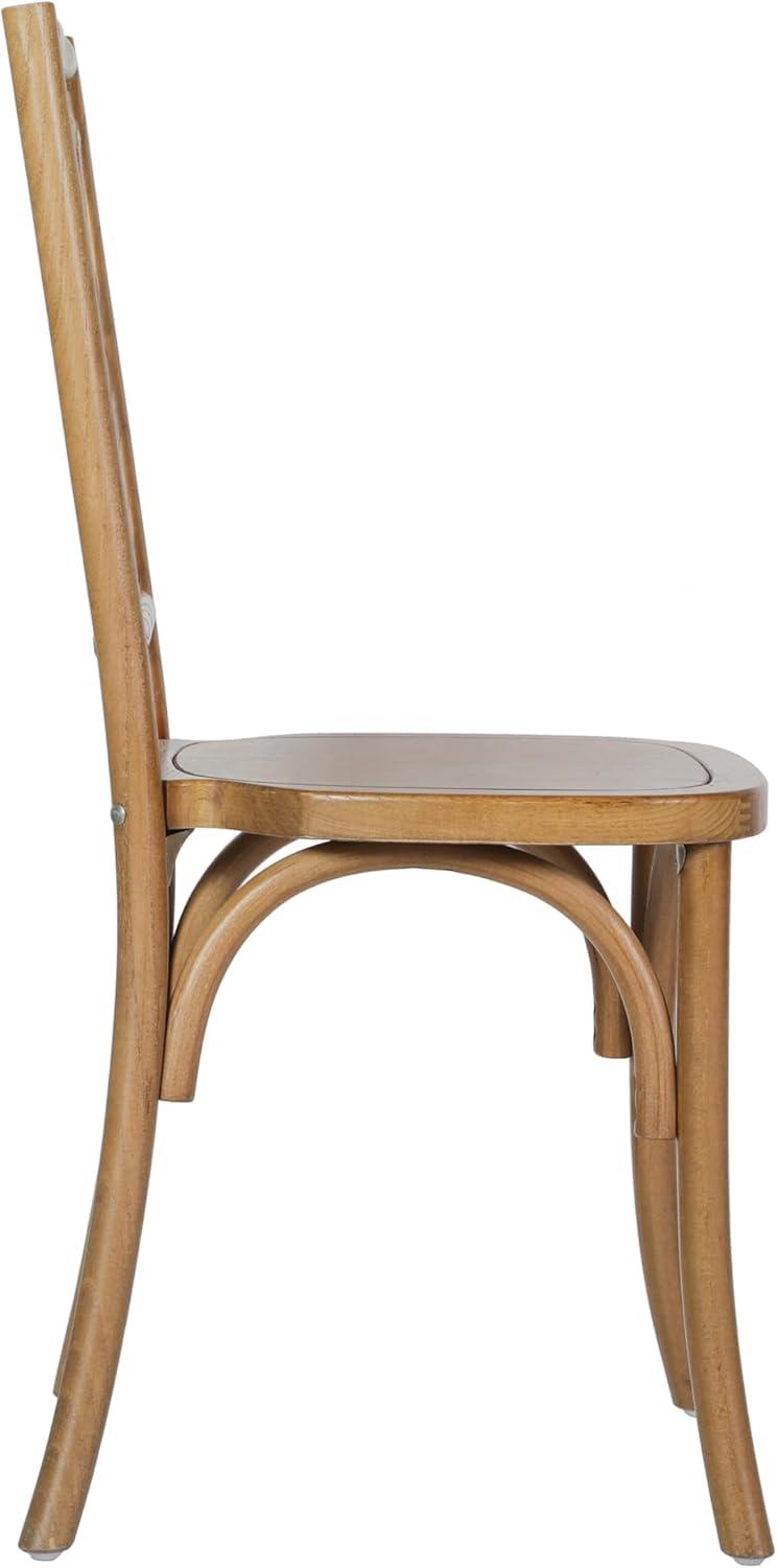 imageFlash Furniture Brooklyn Commercial Solid Wood Dining Chair Stackable Design Intricate Back Mortise and Tenon 350 lbs Static Weight Capacity Set of 2 WhitePecan