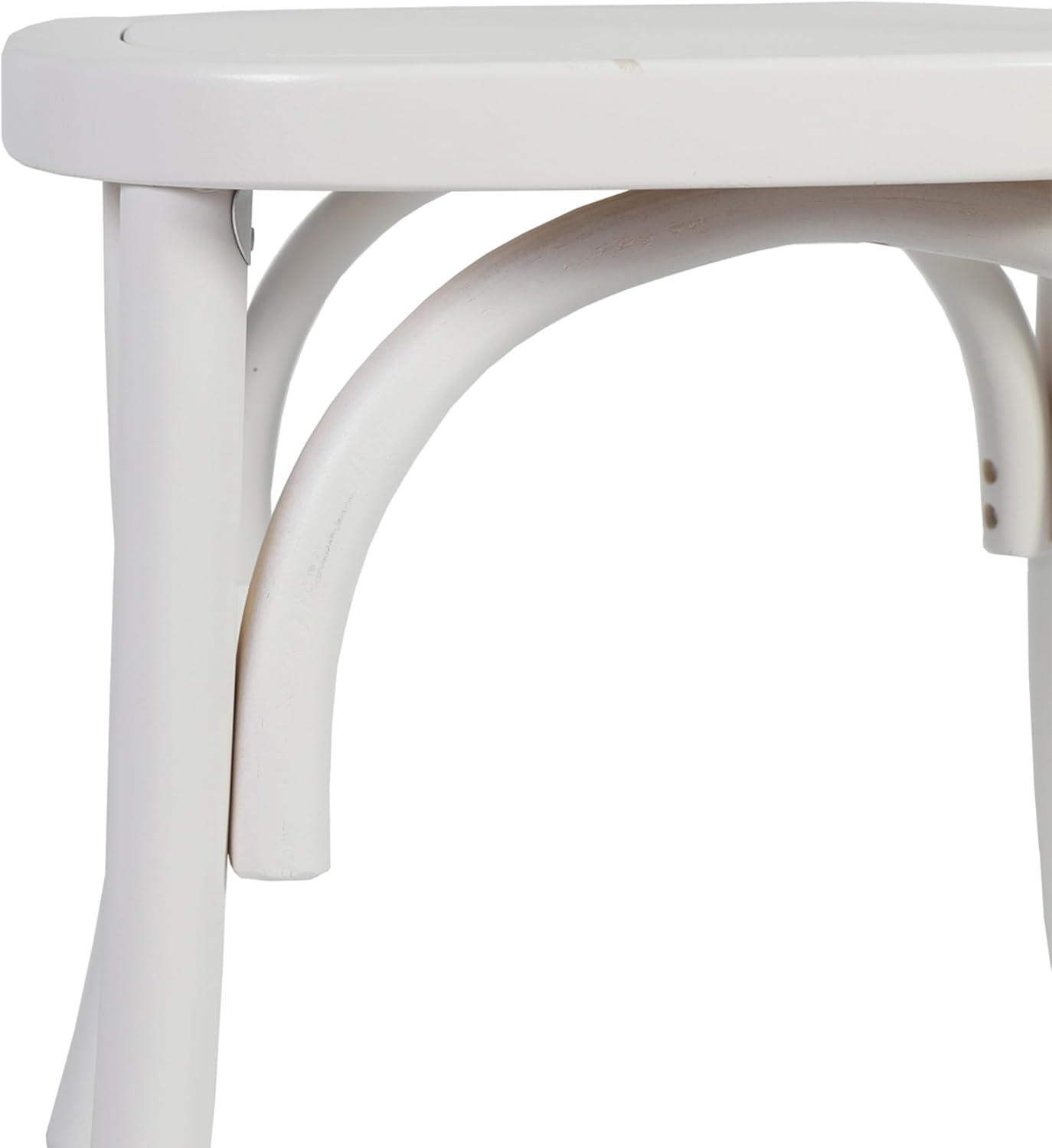 imageFlash Furniture Brooklyn Commercial Solid Wood Dining Chair Stackable Design Intricate Back Mortise and Tenon 350 lbs Static Weight Capacity Set of 2 WhiteWhite