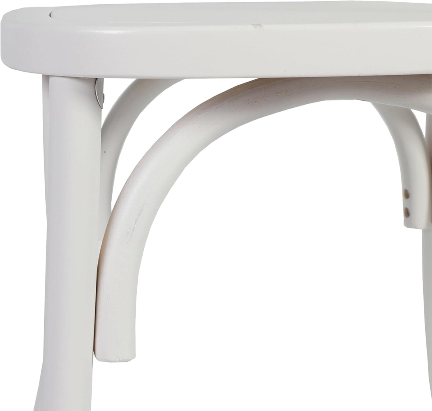 imageFlash Furniture Brooklyn Commercial Solid Wood Dining Chair Stackable Design Intricate Back Mortise and Tenon 350 lbs Static Weight Capacity Set of 2 WhiteWhite