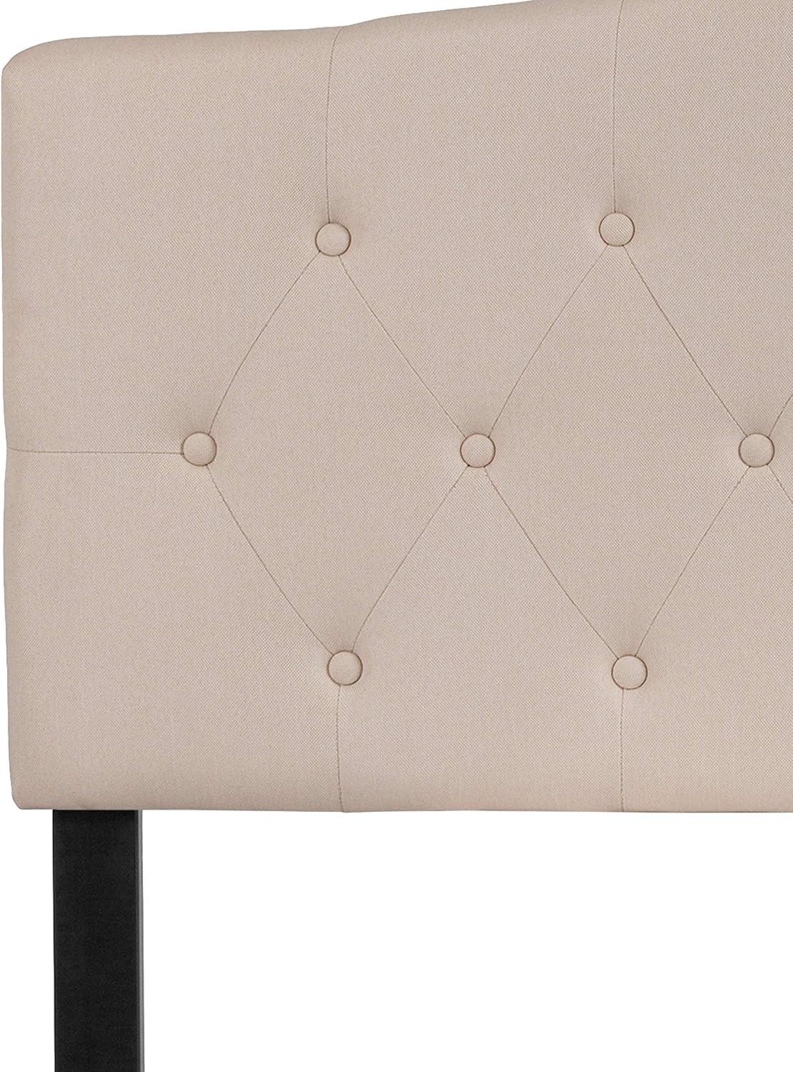 imageFlash Furniture Cambridge Tufted Upholstered Full Size Headboard in Dark Gray FabricBeige