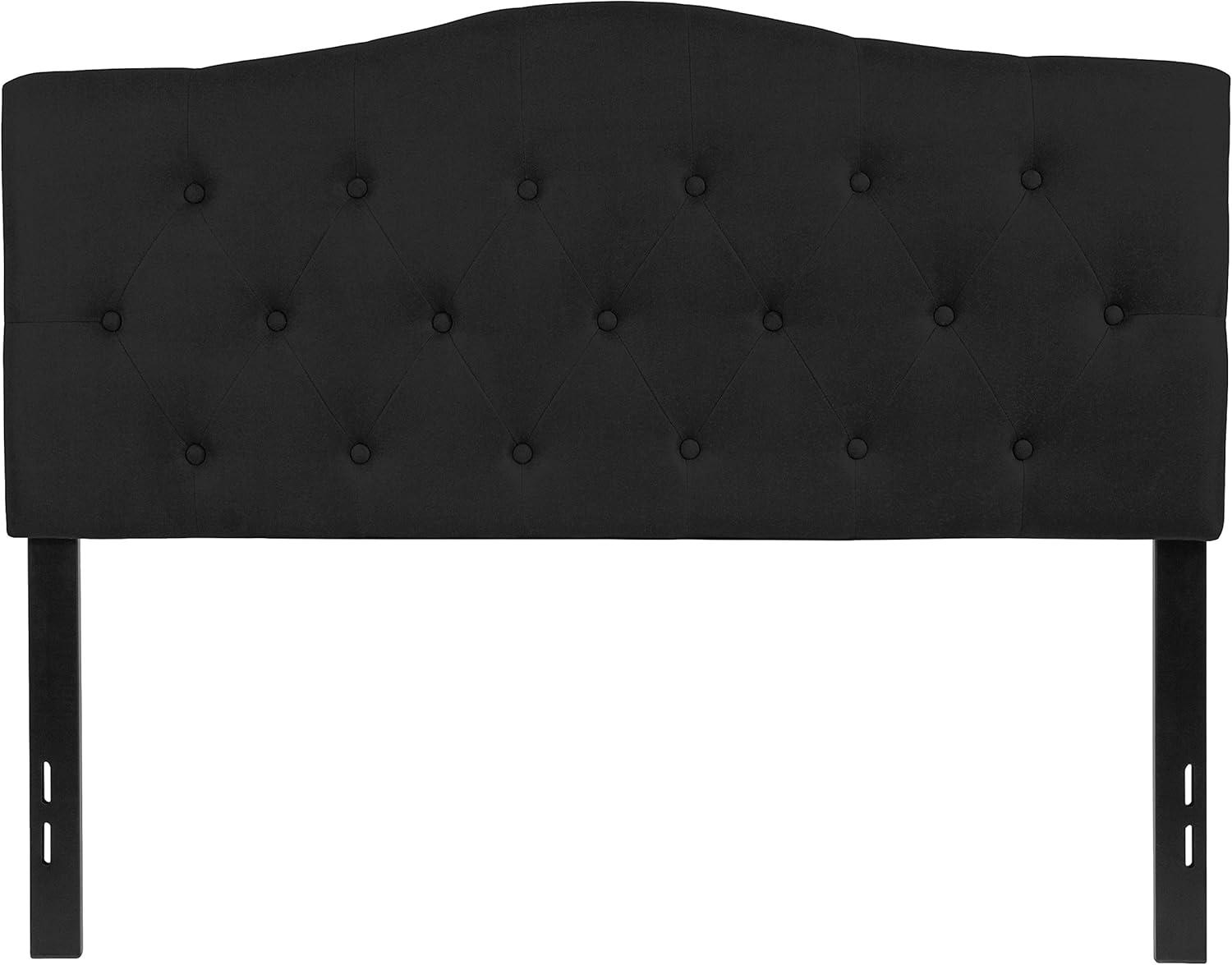 imageFlash Furniture Cambridge Tufted Upholstered Full Size Headboard in Dark Gray FabricBlack