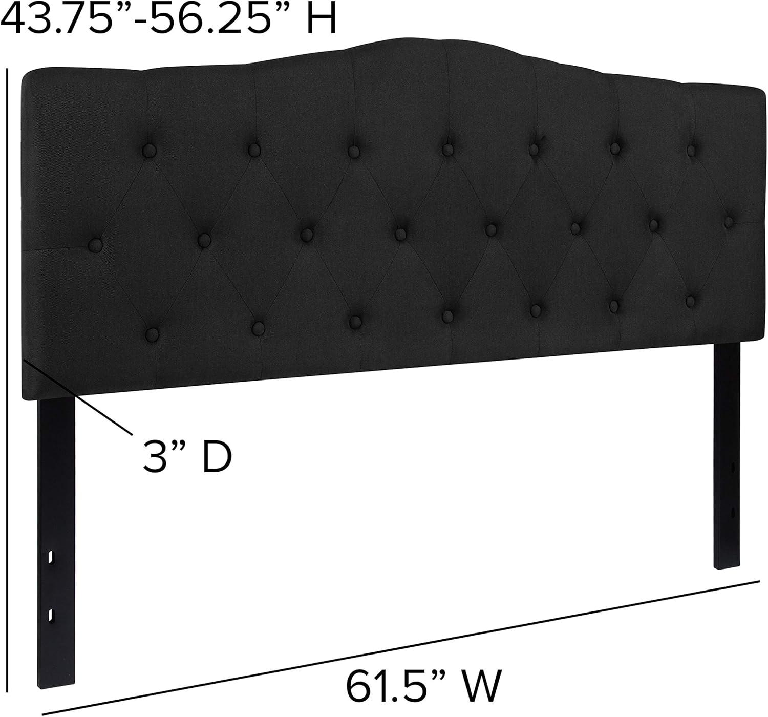 imageFlash Furniture Cambridge Tufted Upholstered Full Size Headboard in Dark Gray FabricBlack