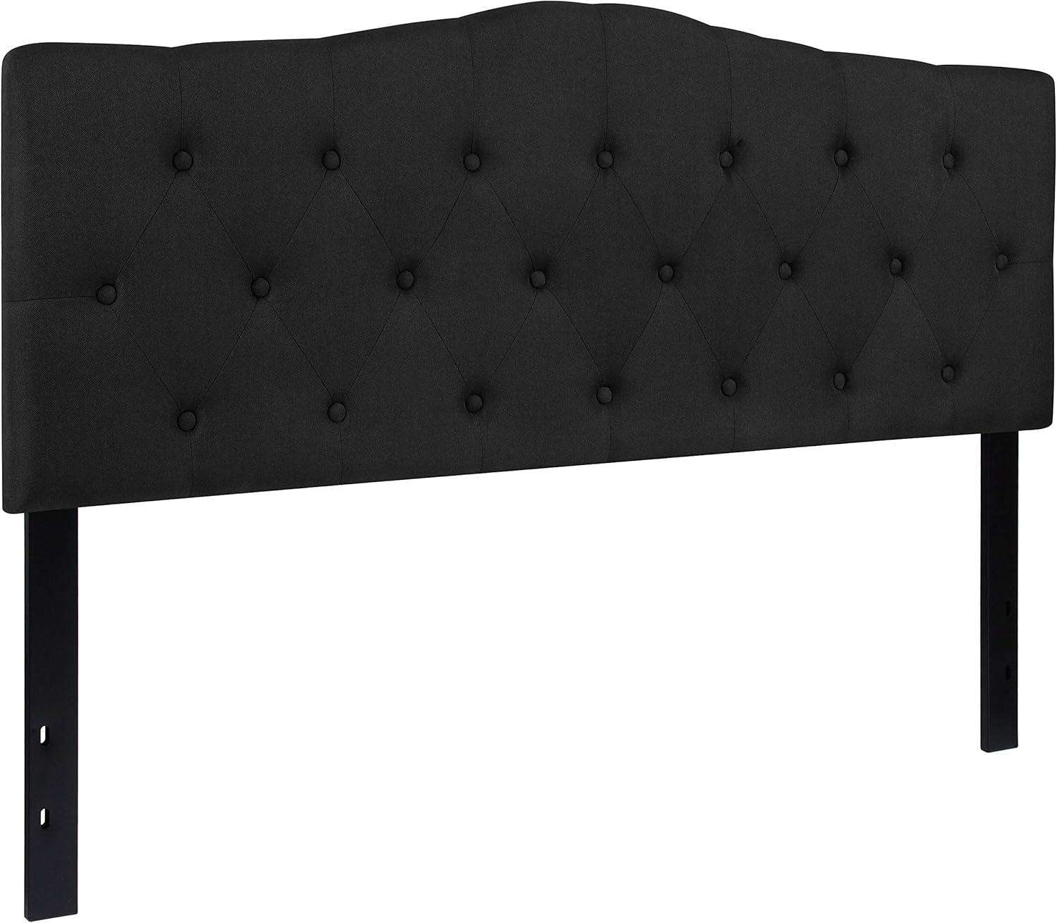 imageFlash Furniture Cambridge Tufted Upholstered Full Size Headboard in Dark Gray FabricBlack