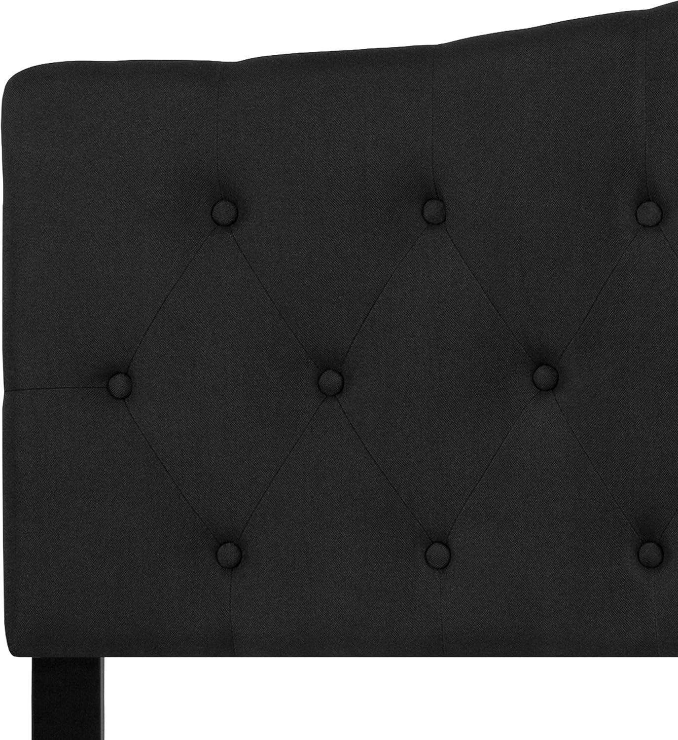 imageFlash Furniture Cambridge Tufted Upholstered Full Size Headboard in Dark Gray FabricBlack