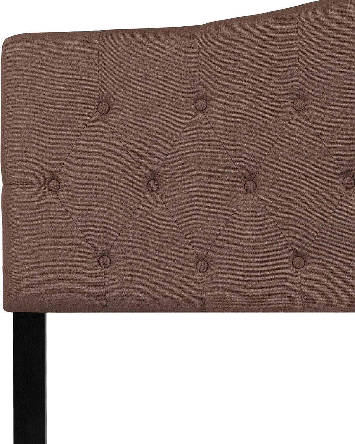 imageFlash Furniture Cambridge Tufted Upholstered Full Size Headboard in Dark Gray FabricCamel