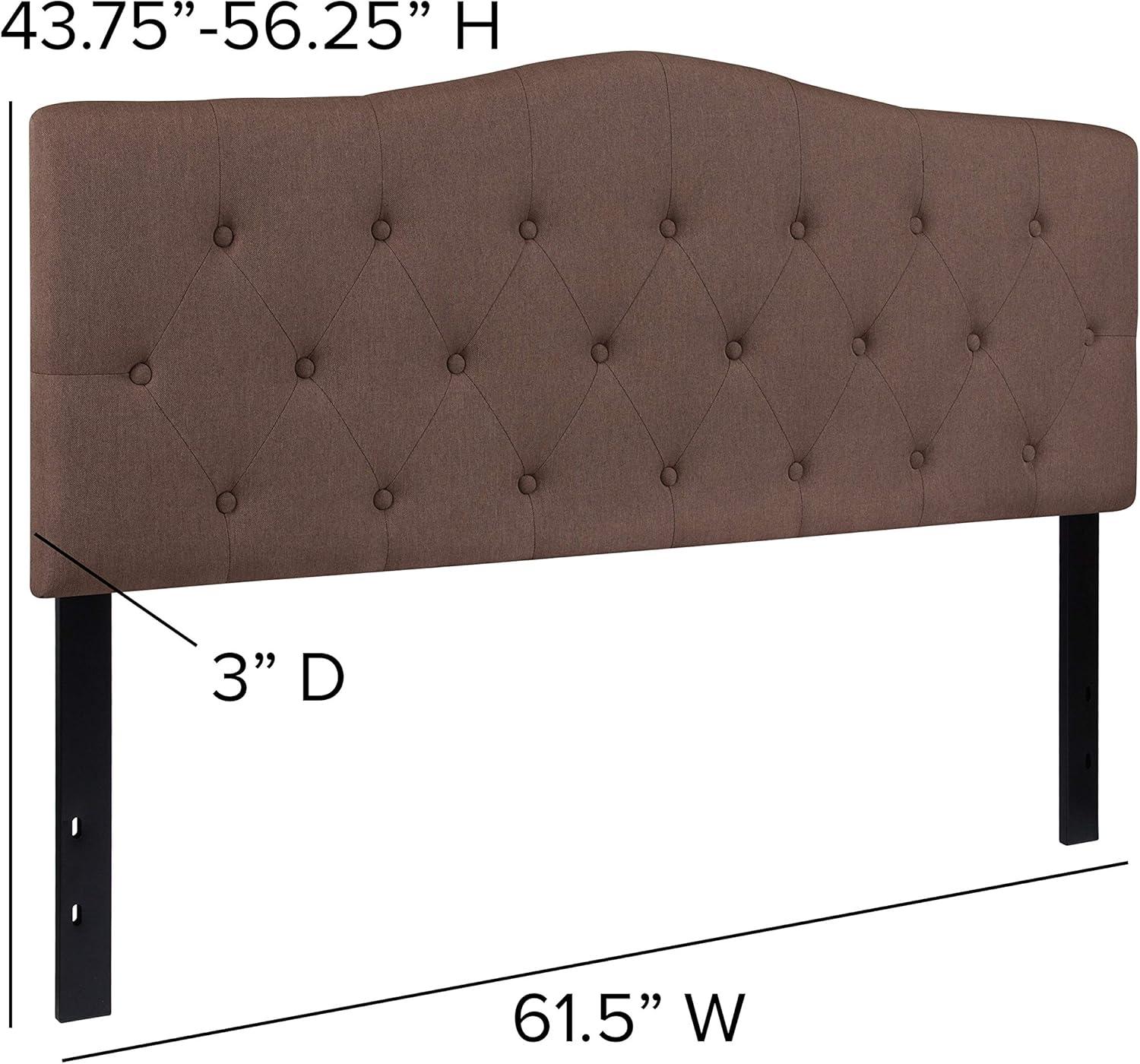 imageFlash Furniture Cambridge Tufted Upholstered Full Size Headboard in Dark Gray FabricCamel
