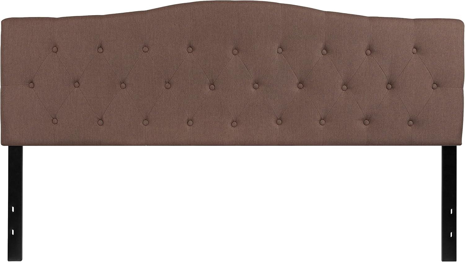 imageFlash Furniture Cambridge Tufted Upholstered Full Size Headboard in Dark Gray FabricCamel