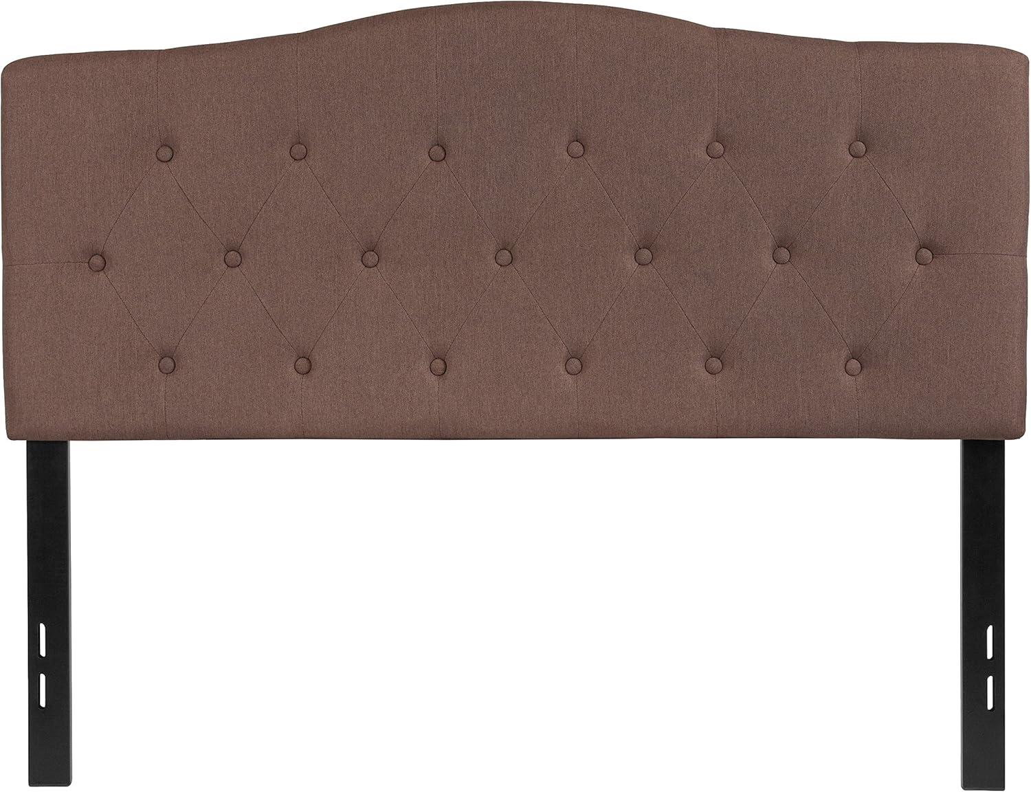 imageFlash Furniture Cambridge Tufted Upholstered Full Size Headboard in Dark Gray FabricCamel