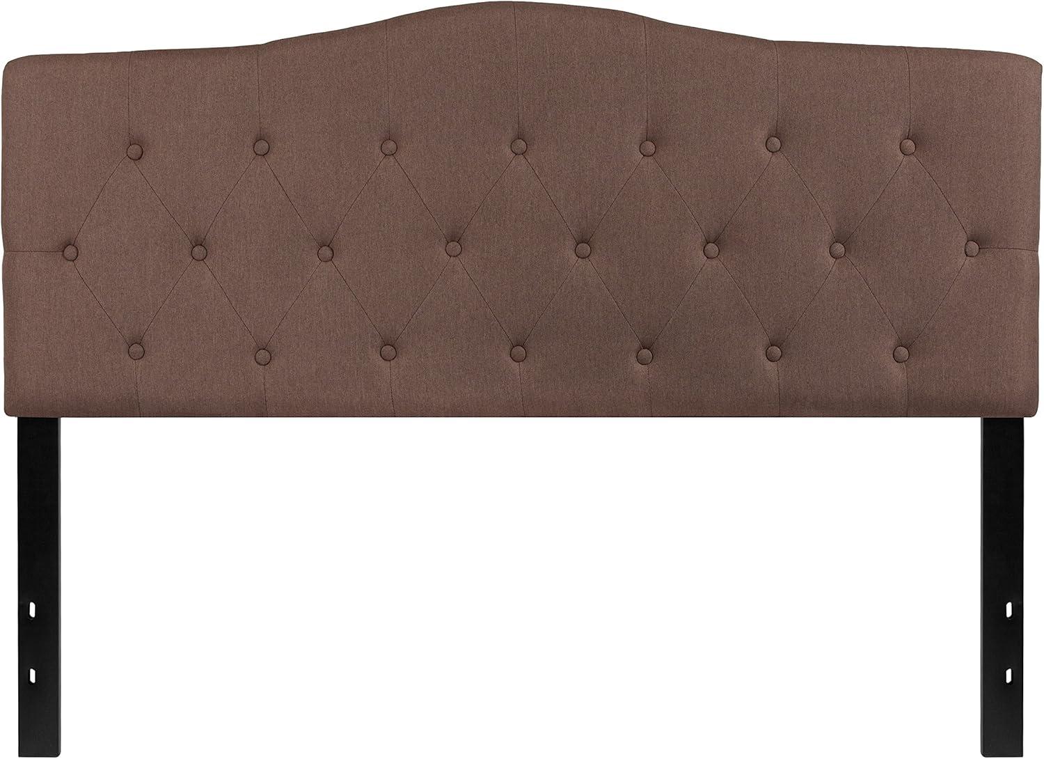 imageFlash Furniture Cambridge Tufted Upholstered Full Size Headboard in Dark Gray FabricCamel