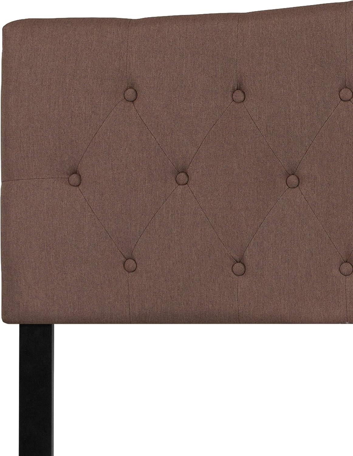 imageFlash Furniture Cambridge Tufted Upholstered Full Size Headboard in Dark Gray FabricCamel