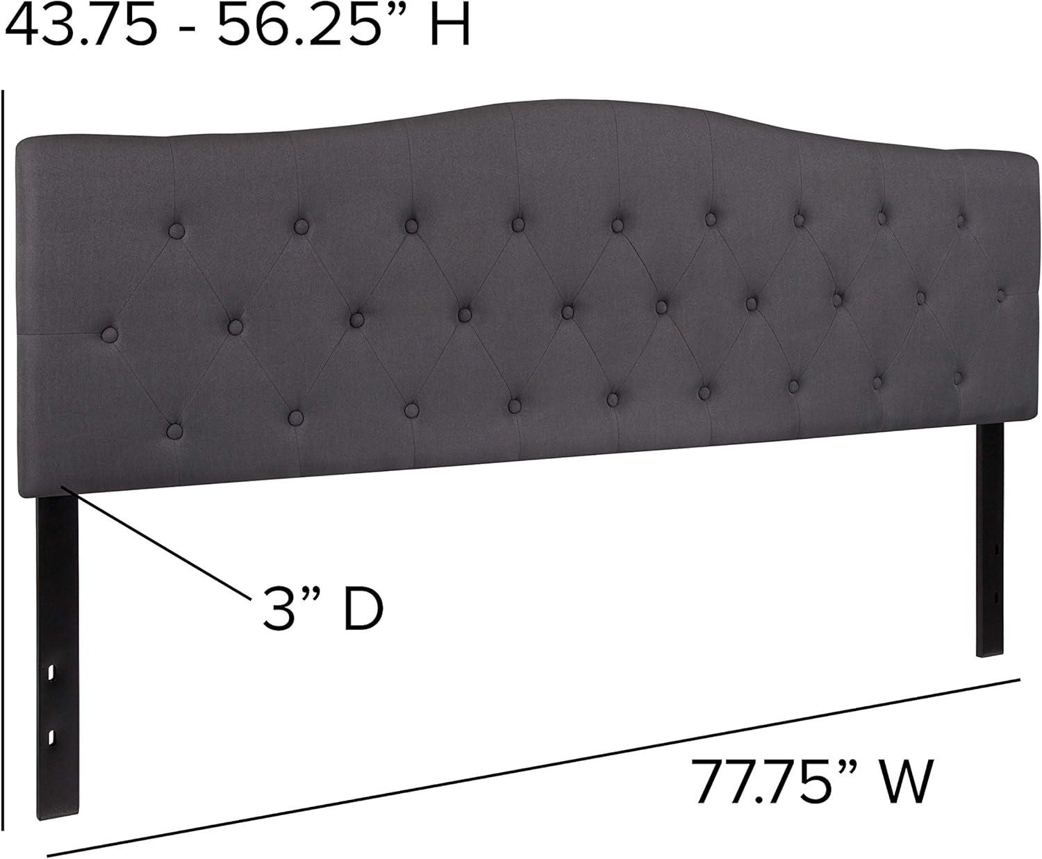 imageFlash Furniture Cambridge Tufted Upholstered Full Size Headboard in Dark Gray FabricDark Gray