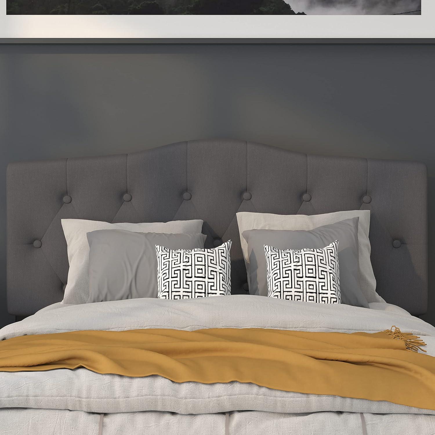 imageFlash Furniture Cambridge Tufted Upholstered Full Size Headboard in Dark Gray FabricDark Gray
