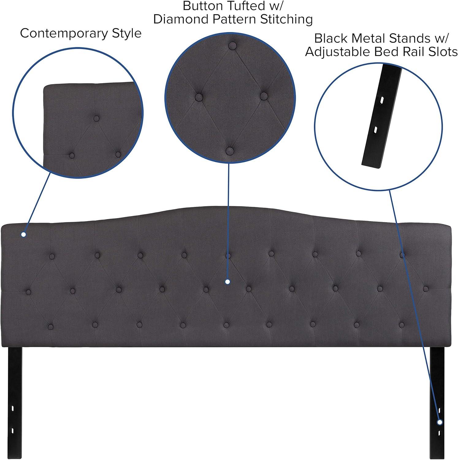 imageFlash Furniture Cambridge Tufted Upholstered Full Size Headboard in Dark Gray FabricDark Gray