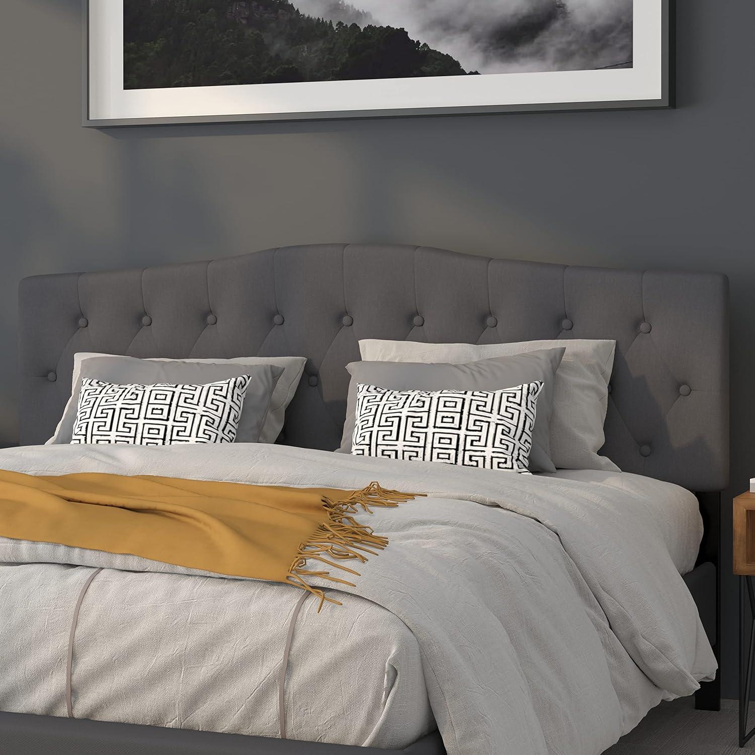 imageFlash Furniture Cambridge Tufted Upholstered Full Size Headboard in Dark Gray FabricDark Gray