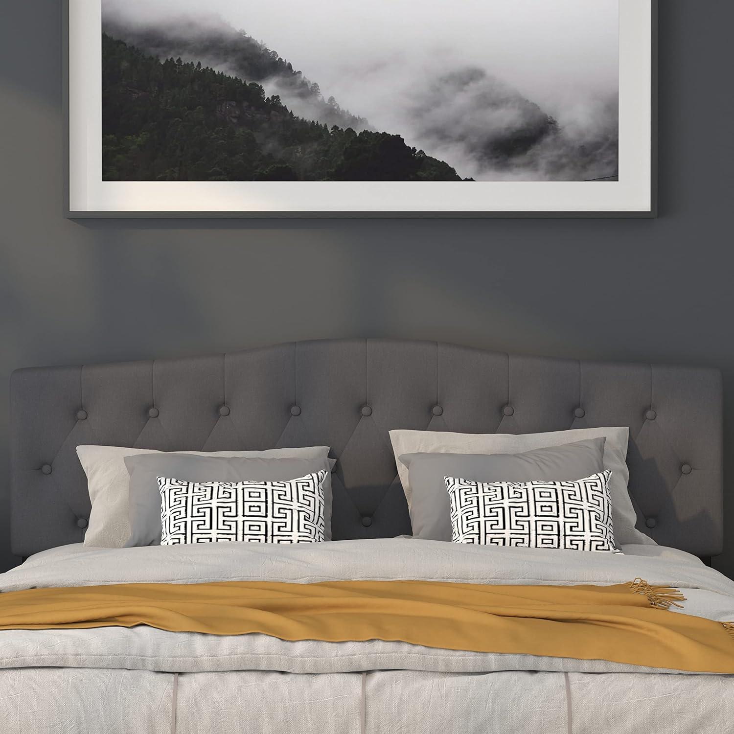 imageFlash Furniture Cambridge Tufted Upholstered Full Size Headboard in Dark Gray FabricDark Gray
