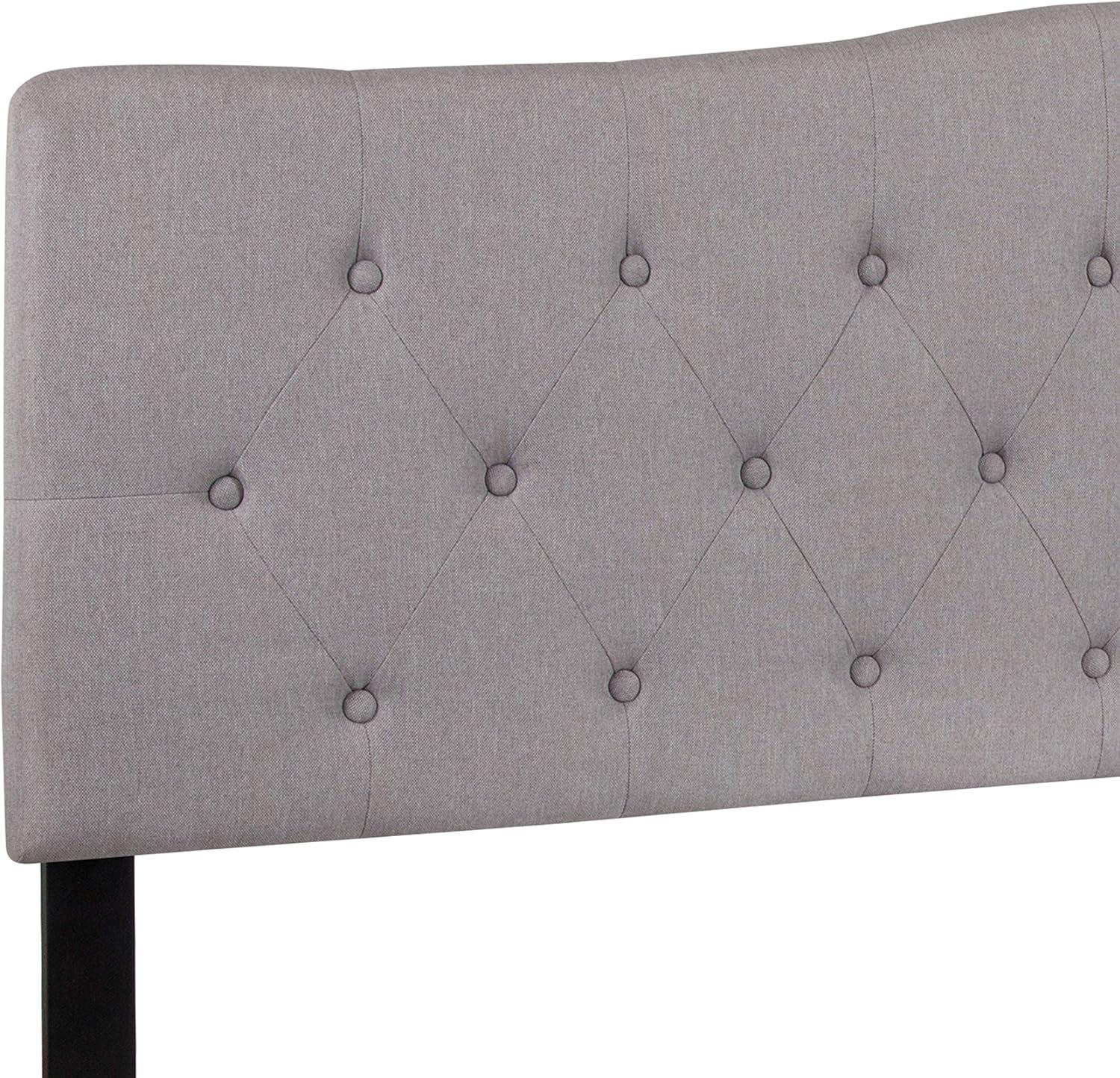 imageFlash Furniture Cambridge Tufted Upholstered Full Size Headboard in Dark Gray FabricLight Gray