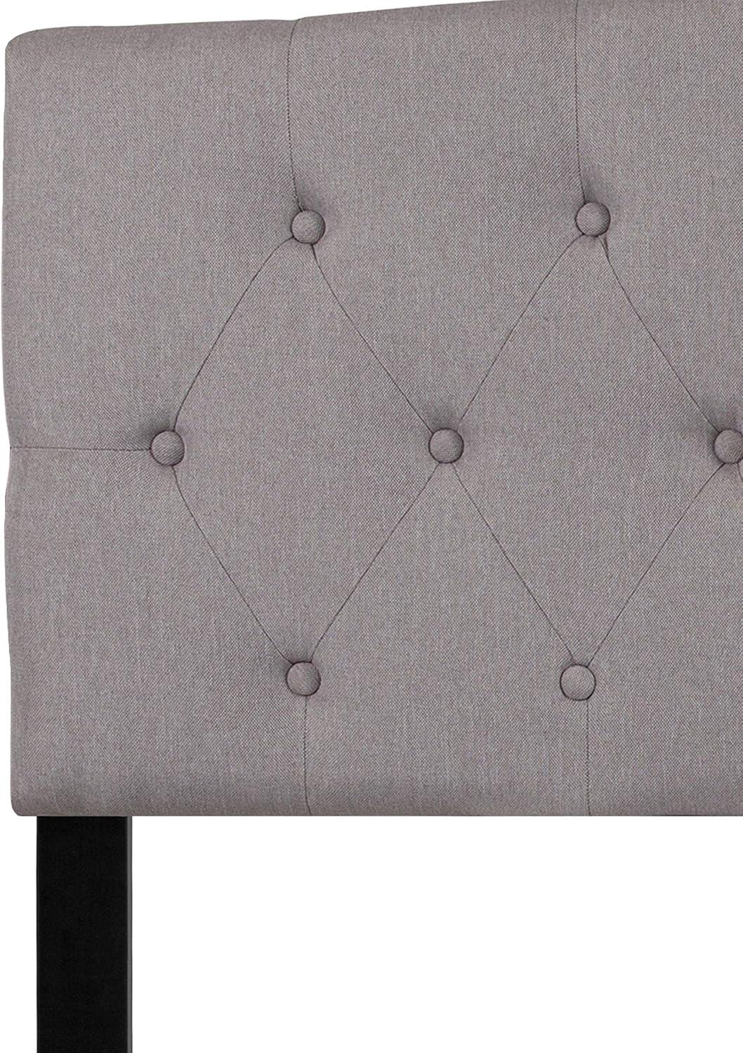 imageFlash Furniture Cambridge Tufted Upholstered Full Size Headboard in Dark Gray FabricLight Gray