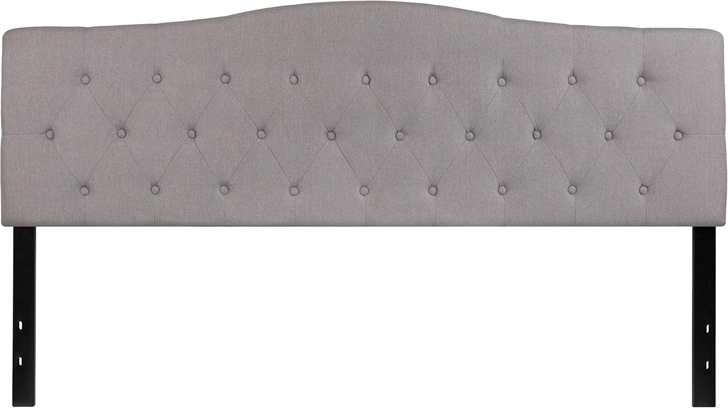 imageFlash Furniture Cambridge Tufted Upholstered Full Size Headboard in Dark Gray FabricLight Gray