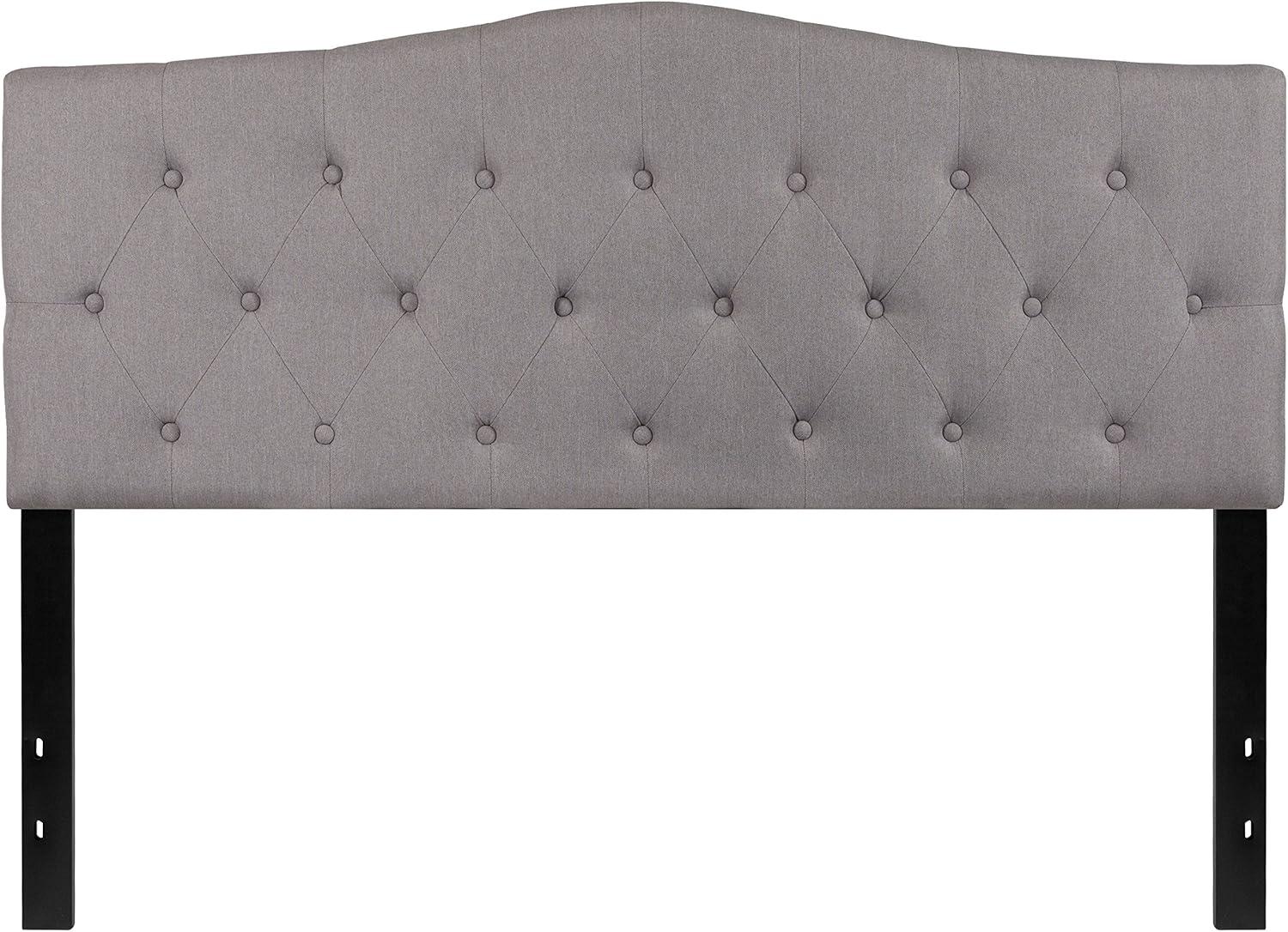 imageFlash Furniture Cambridge Tufted Upholstered Full Size Headboard in Dark Gray FabricLight Gray