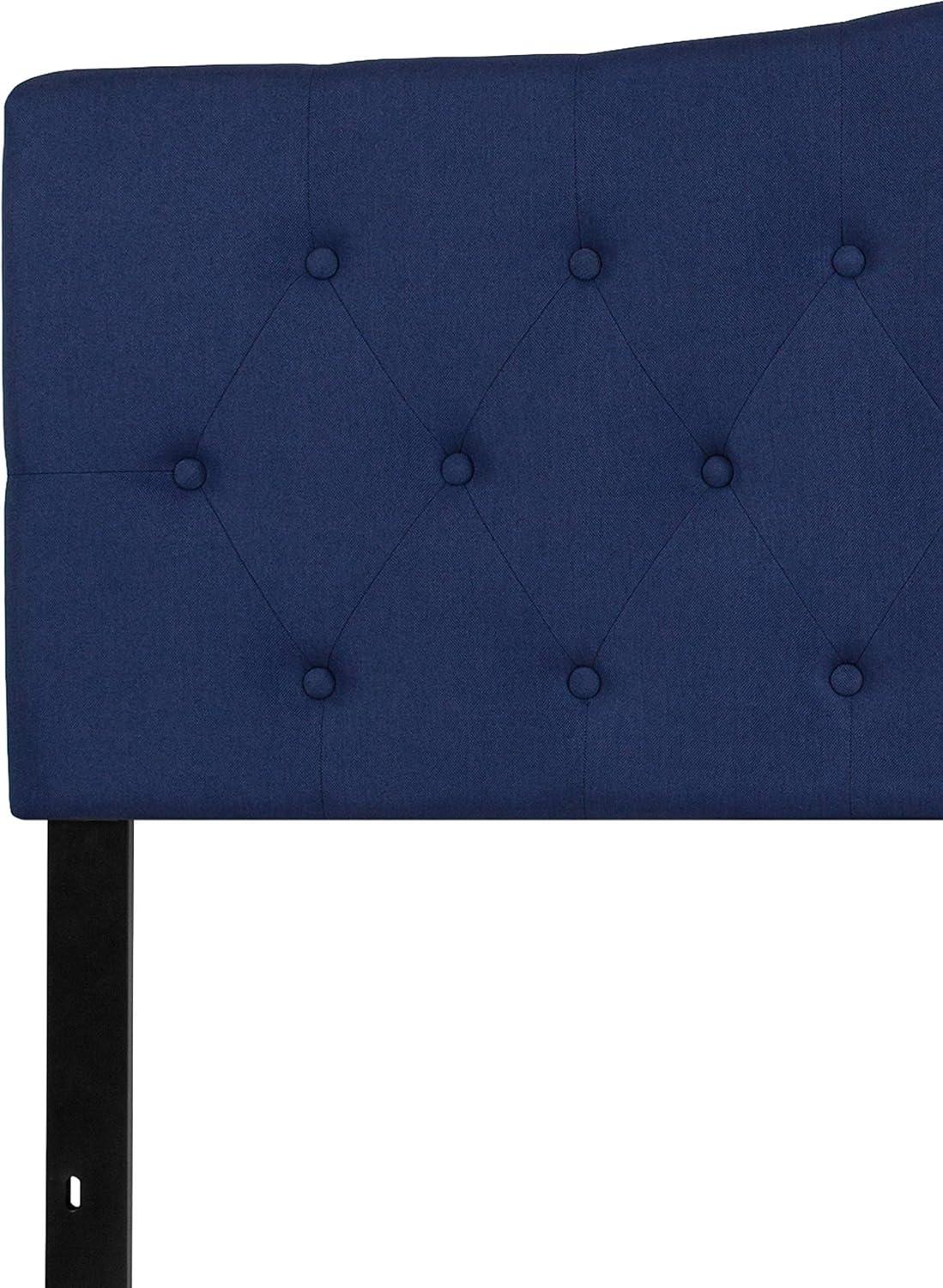 imageFlash Furniture Cambridge Tufted Upholstered Full Size Headboard in Dark Gray FabricNavy