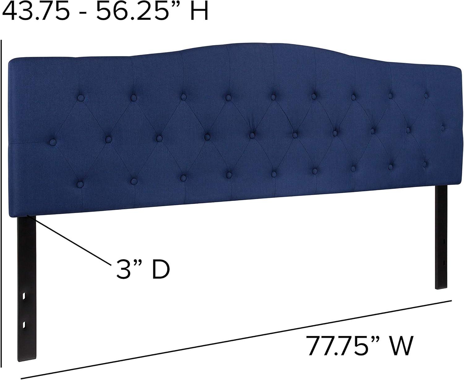 imageFlash Furniture Cambridge Tufted Upholstered Full Size Headboard in Dark Gray FabricNavy