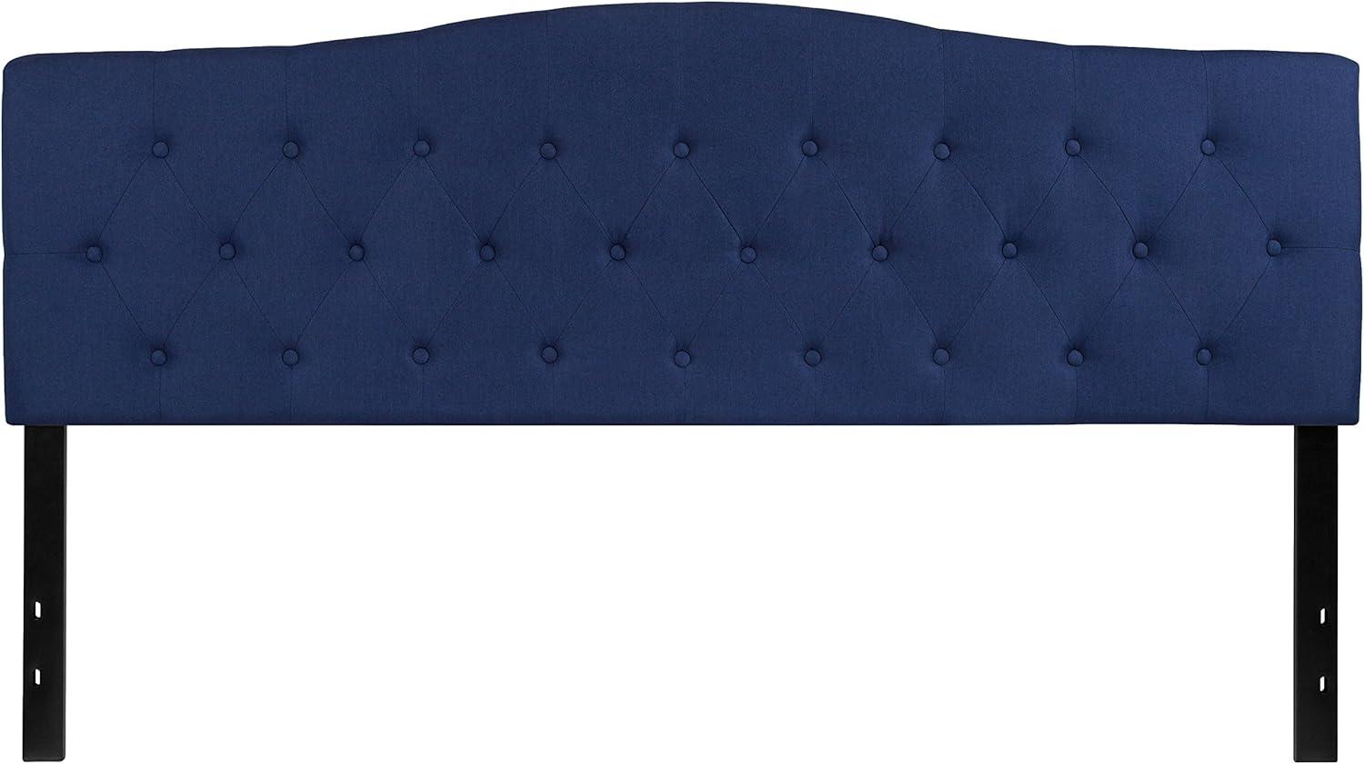 imageFlash Furniture Cambridge Tufted Upholstered Full Size Headboard in Dark Gray FabricNavy