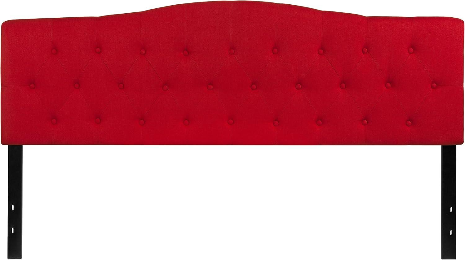 imageFlash Furniture Cambridge Tufted Upholstered Full Size Headboard in Dark Gray FabricRed