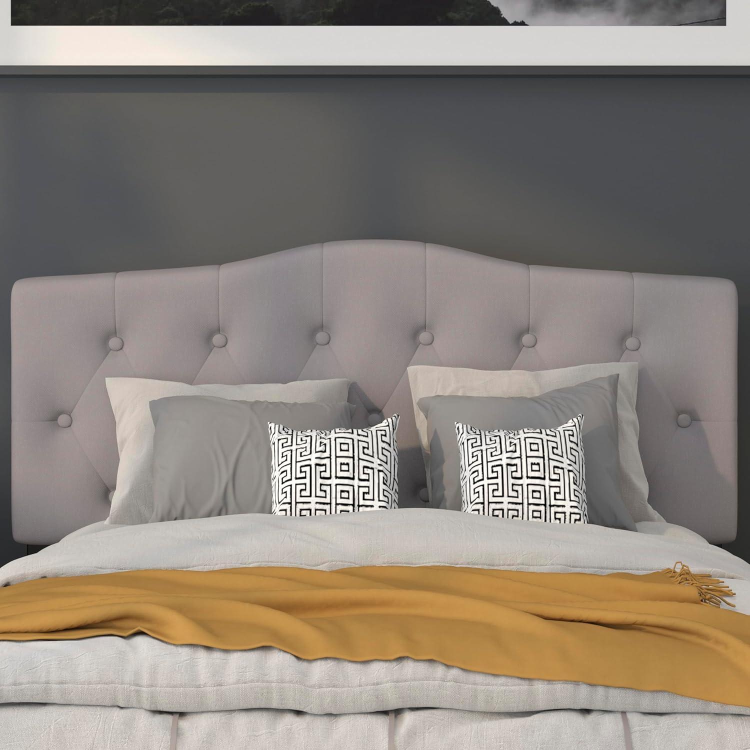 imageFlash Furniture Cambridge Tufted Upholstered Full Size Headboard in Light Gray FabricLight Gray