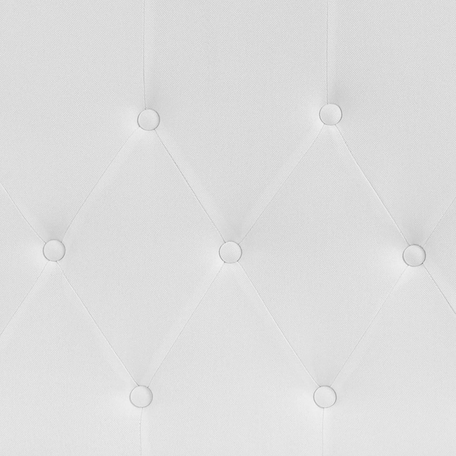 imageFlash Furniture Cambridge Tufted Upholstered Headboard for Full Size Bed Contemporary Fabric Tufted Headboard with Adjustable Height White