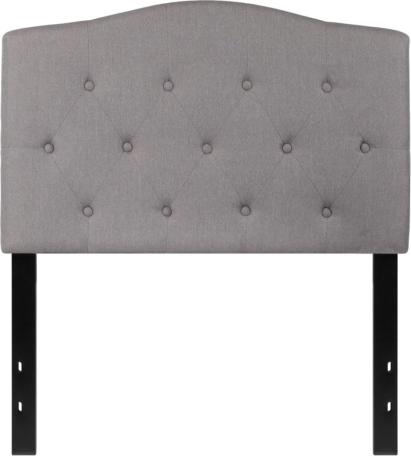 imageFlash Furniture Cambridge Tufted Upholstered Twin Size Headboard in White FabricLight Gray
