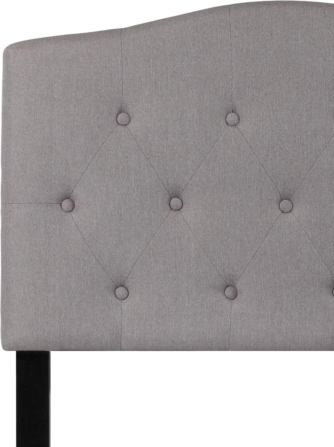 imageFlash Furniture Cambridge Tufted Upholstered Twin Size Headboard in White FabricLight Gray