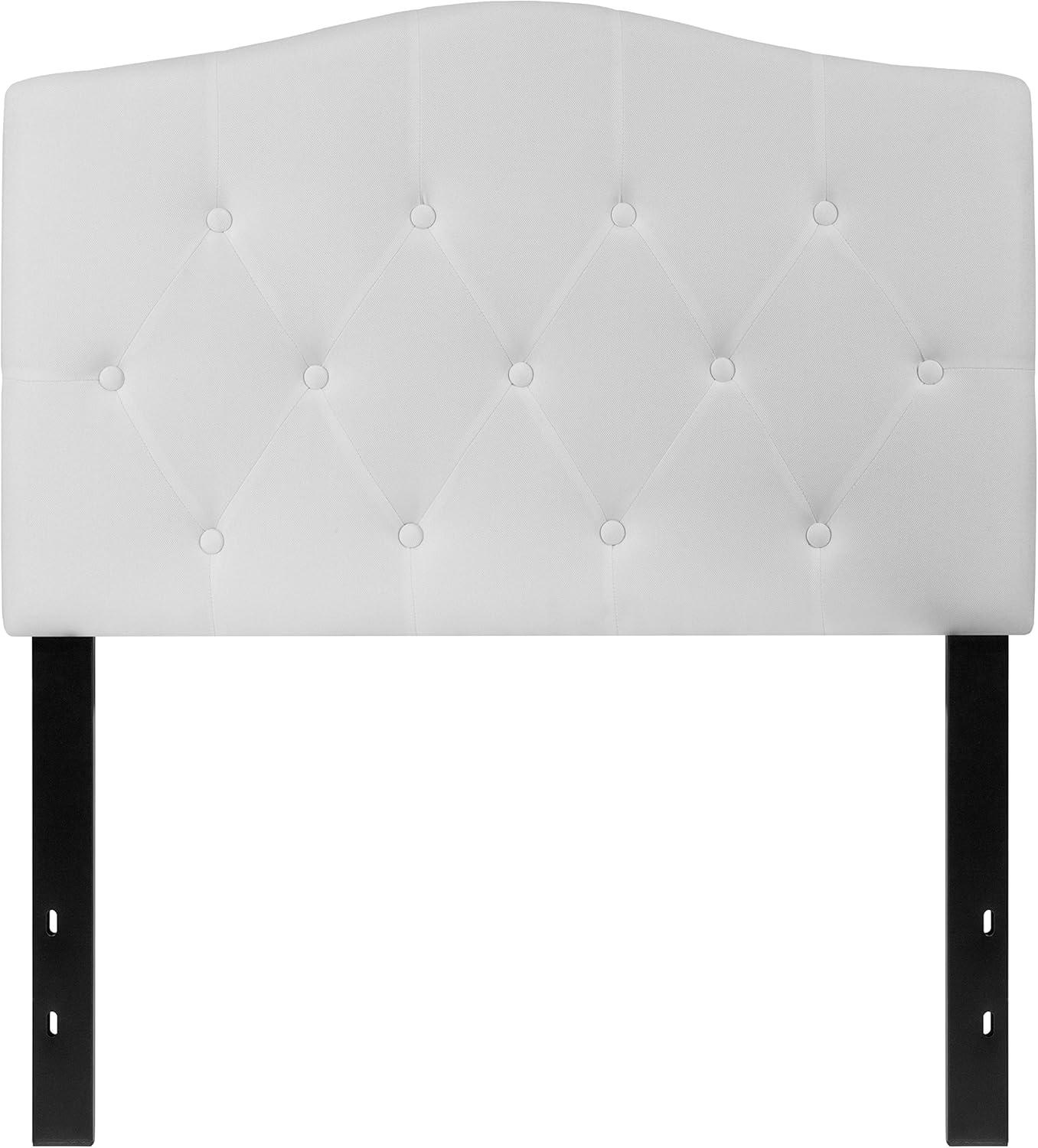 imageFlash Furniture Cambridge Tufted Upholstered Twin Size Headboard in White FabricWhite