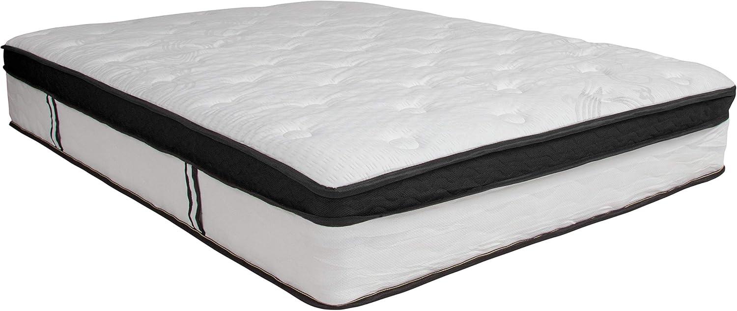 imageFlash Furniture Capri Comfortable Sleep 12 Inch CertiPURUS Certified Memory Foam ampamp Pocket Spring Mattress Full Mattress in a Box WhiteFull