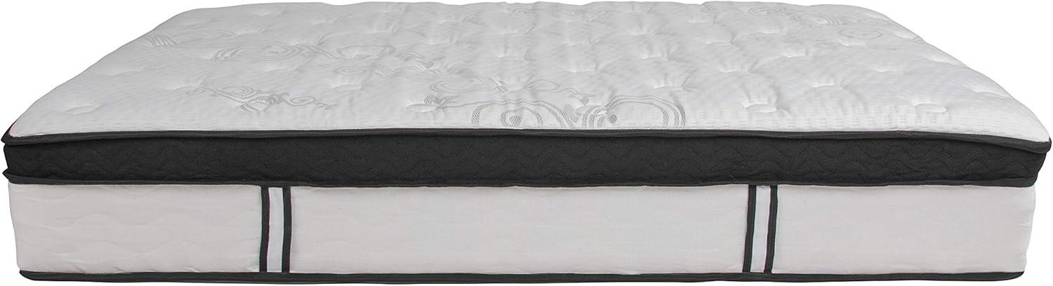 imageFlash Furniture Capri Comfortable Sleep 12 Inch CertiPURUS Certified Memory Foam ampamp Pocket Spring Mattress Full Mattress in a Box WhiteFull