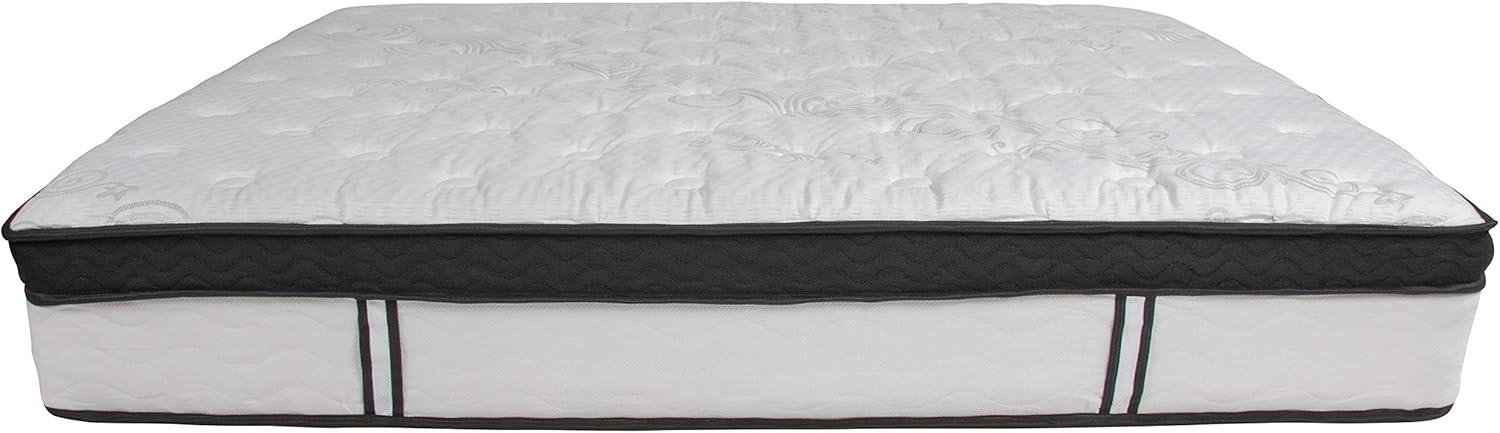 imageFlash Furniture Capri Comfortable Sleep 12 Inch CertiPURUS Certified Memory Foam ampamp Pocket Spring Mattress Full Mattress in a Box WhiteKing