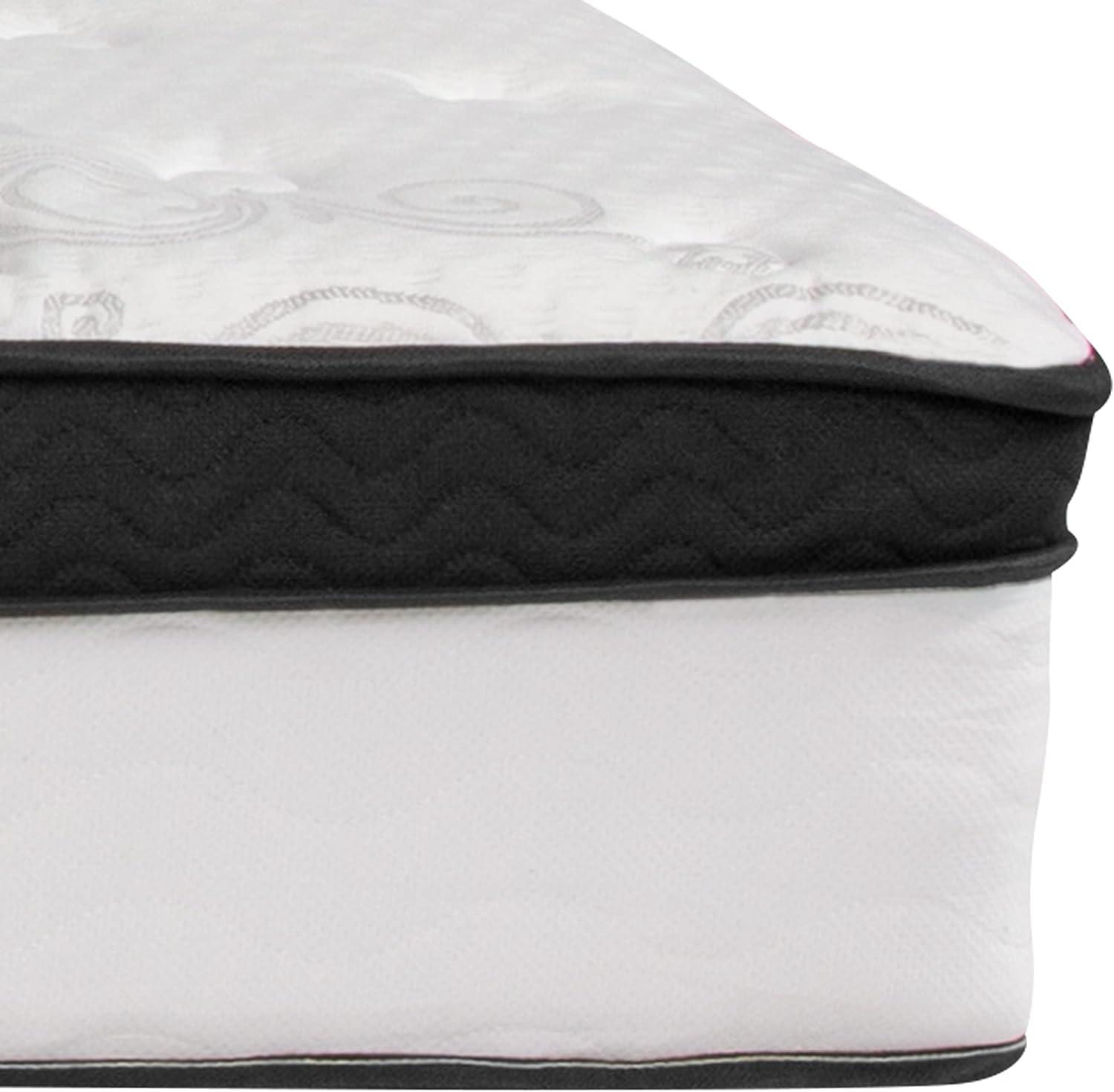 imageFlash Furniture Capri Comfortable Sleep 12 Inch CertiPURUS Certified Memory Foam ampamp Pocket Spring Mattress Full Mattress in a Box WhiteKing
