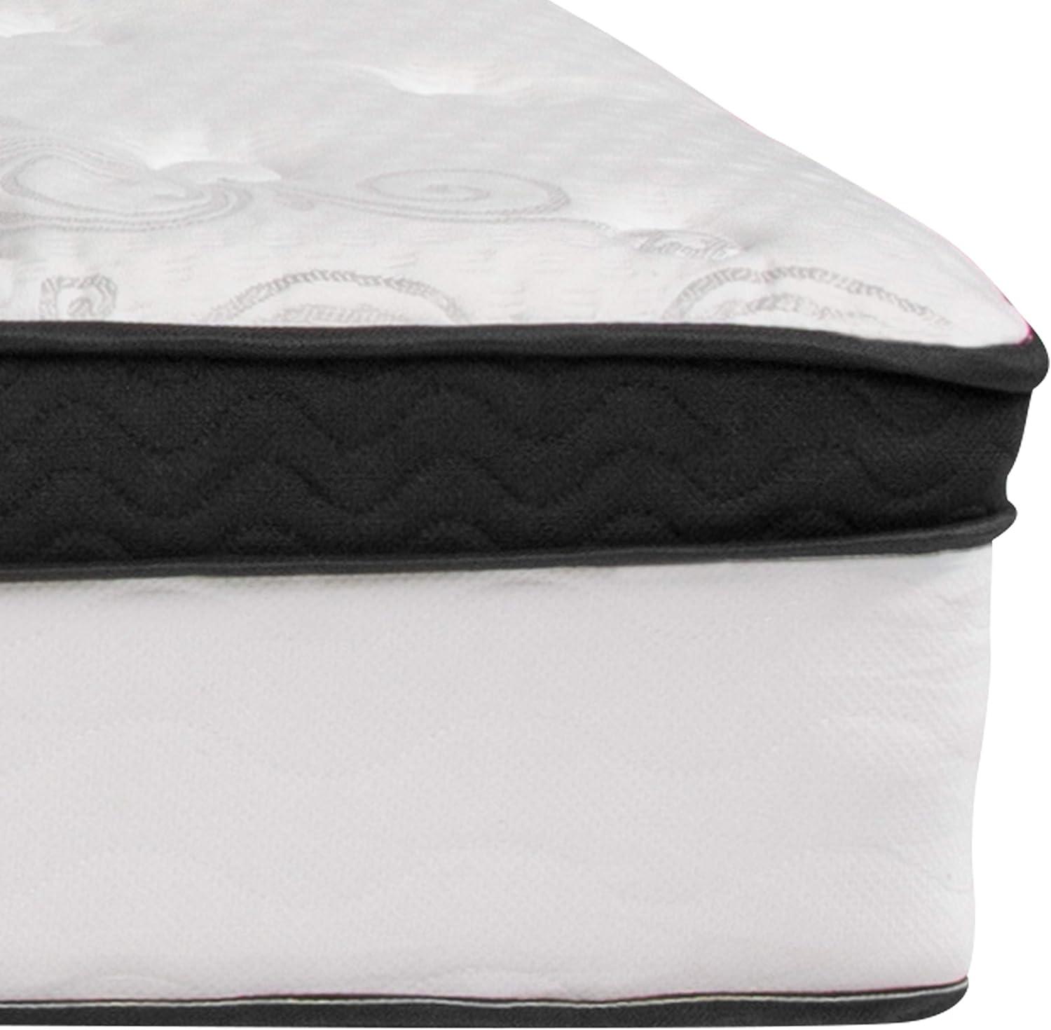 imageFlash Furniture Capri Comfortable Sleep 12 Inch CertiPURUS Certified Memory Foam ampamp Pocket Spring Mattress Full Mattress in a Box WhiteQueen