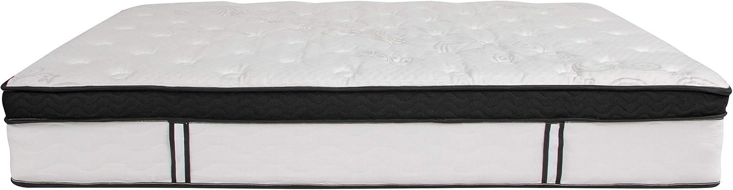 imageFlash Furniture Capri Comfortable Sleep 12 Inch CertiPURUS Certified Memory Foam ampamp Pocket Spring Mattress Full Mattress in a Box WhiteQueen