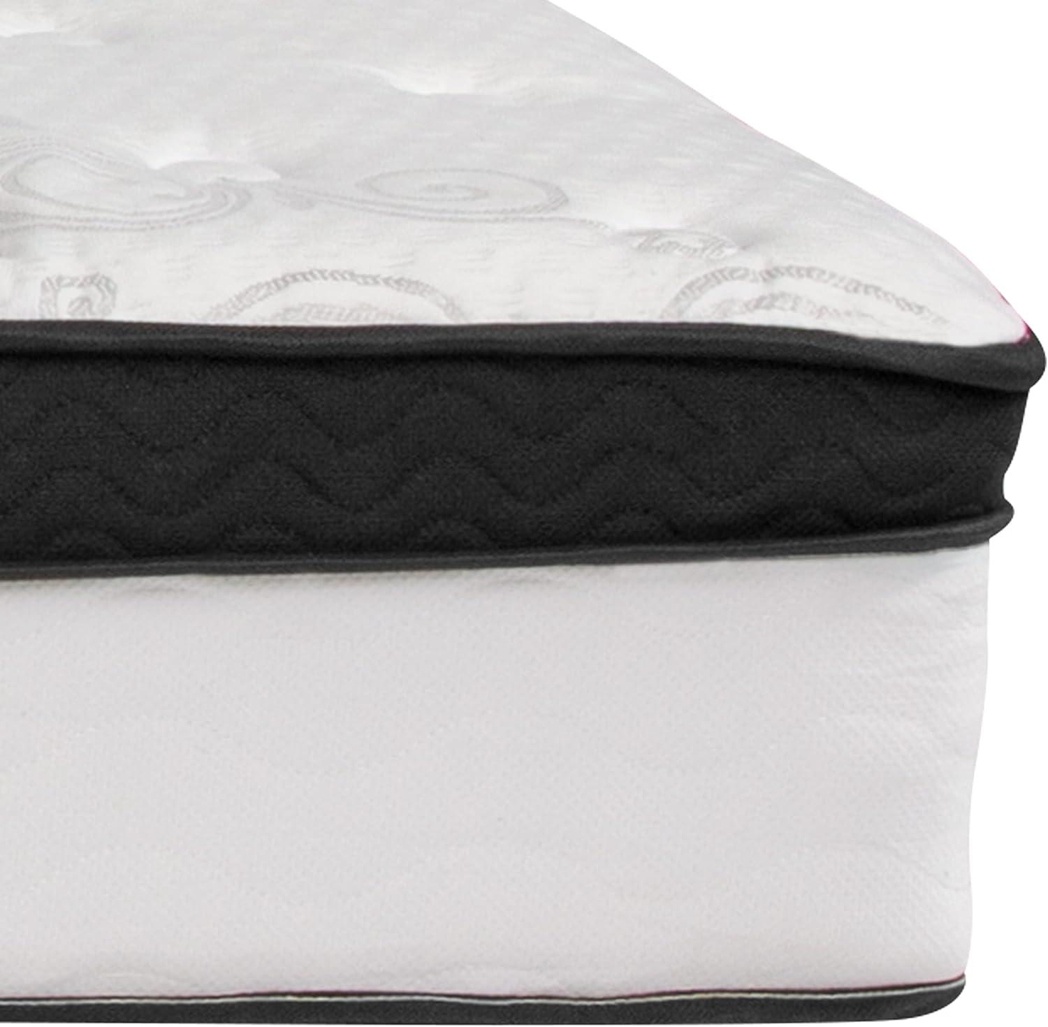 imageFlash Furniture Capri Comfortable Sleep 12 Inch CertiPURUS Certified Memory Foam ampamp Pocket Spring Mattress Full Mattress in a Box WhiteTwin