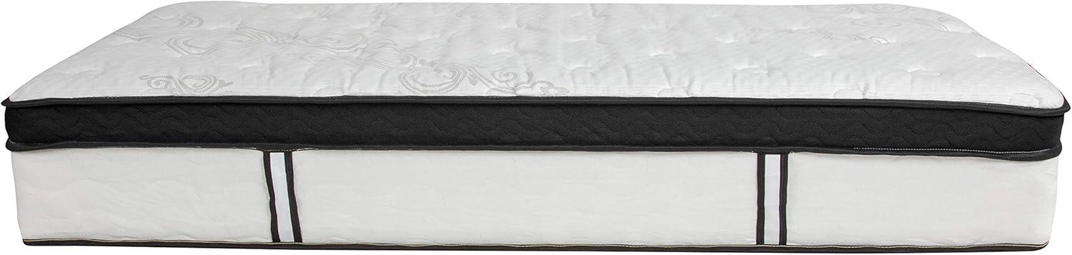 imageFlash Furniture Capri Comfortable Sleep 12 Inch CertiPURUS Certified Memory Foam ampamp Pocket Spring Mattress Full Mattress in a Box WhiteTwin