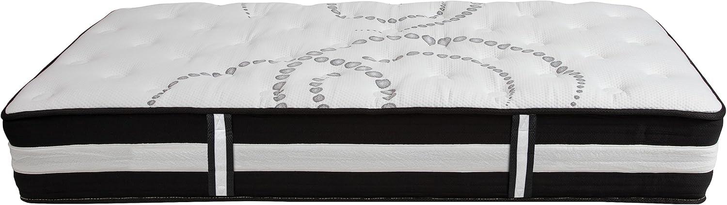 imageFlash Furniture Capri Comfortable Sleep 12quot Hybrid Pocket Spring and Foam Mattress Foam Pocket Spring Hybrid Mattress for Pressure Relief QueenTwin
